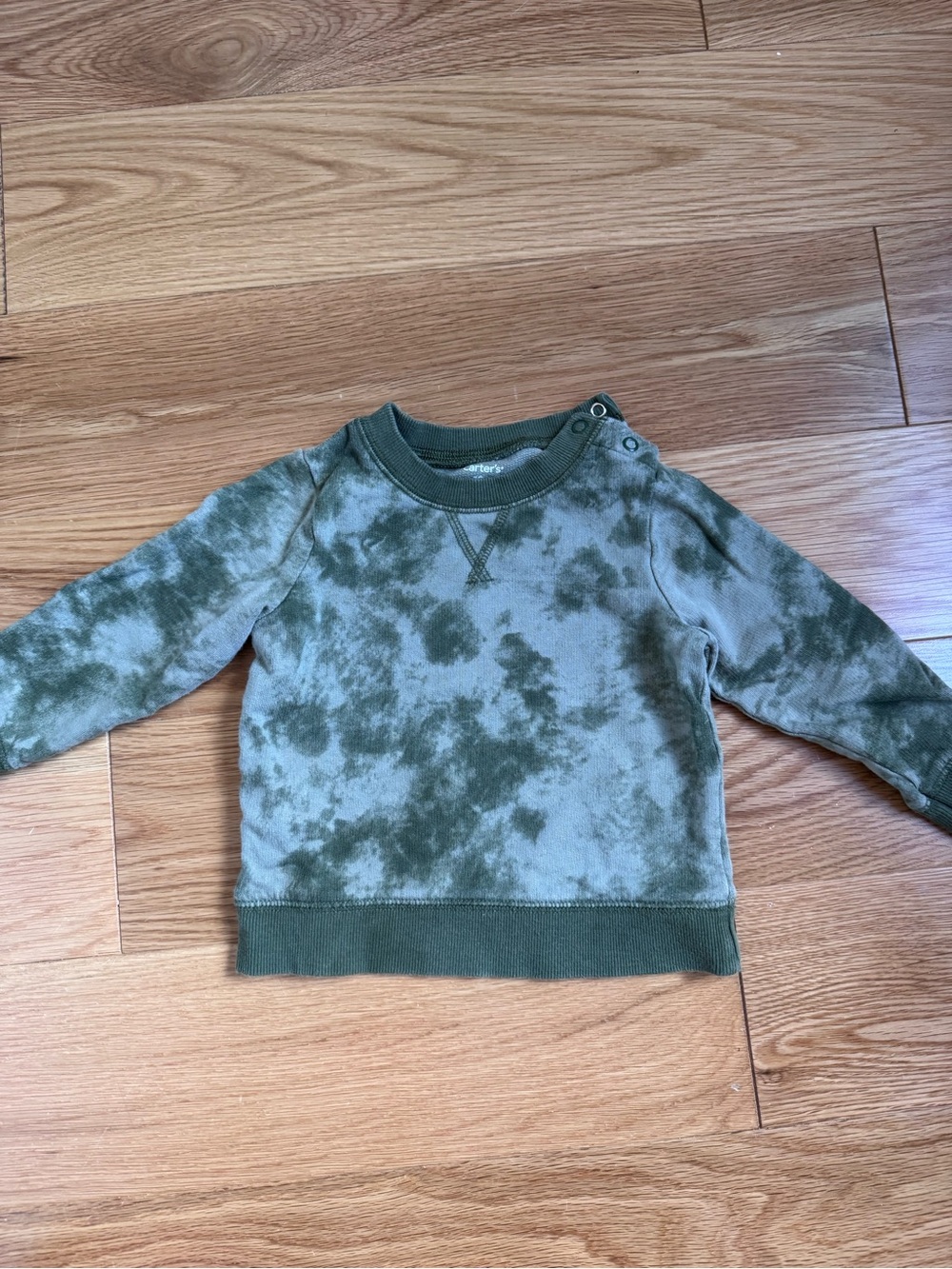 Carter's Olive Green Tie-Dye Pullover Sweatshirt